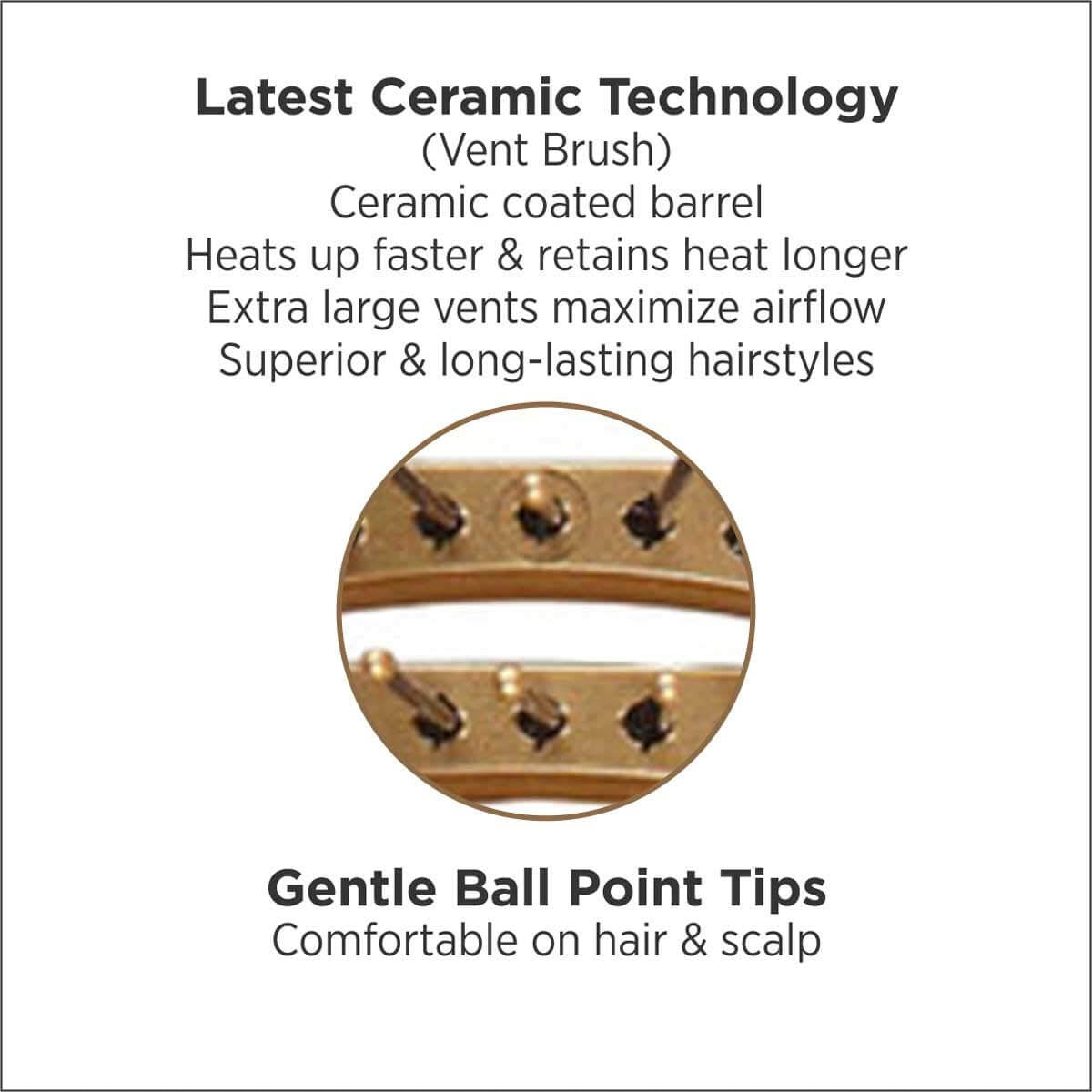 Olivia Garden NanoThermic Ceramic + Ion Styler Hair Brush (Styling)