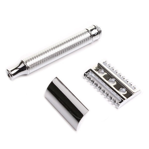 German MUHLE R41 Chrome Silver Shaver Recommended for Thick Beards