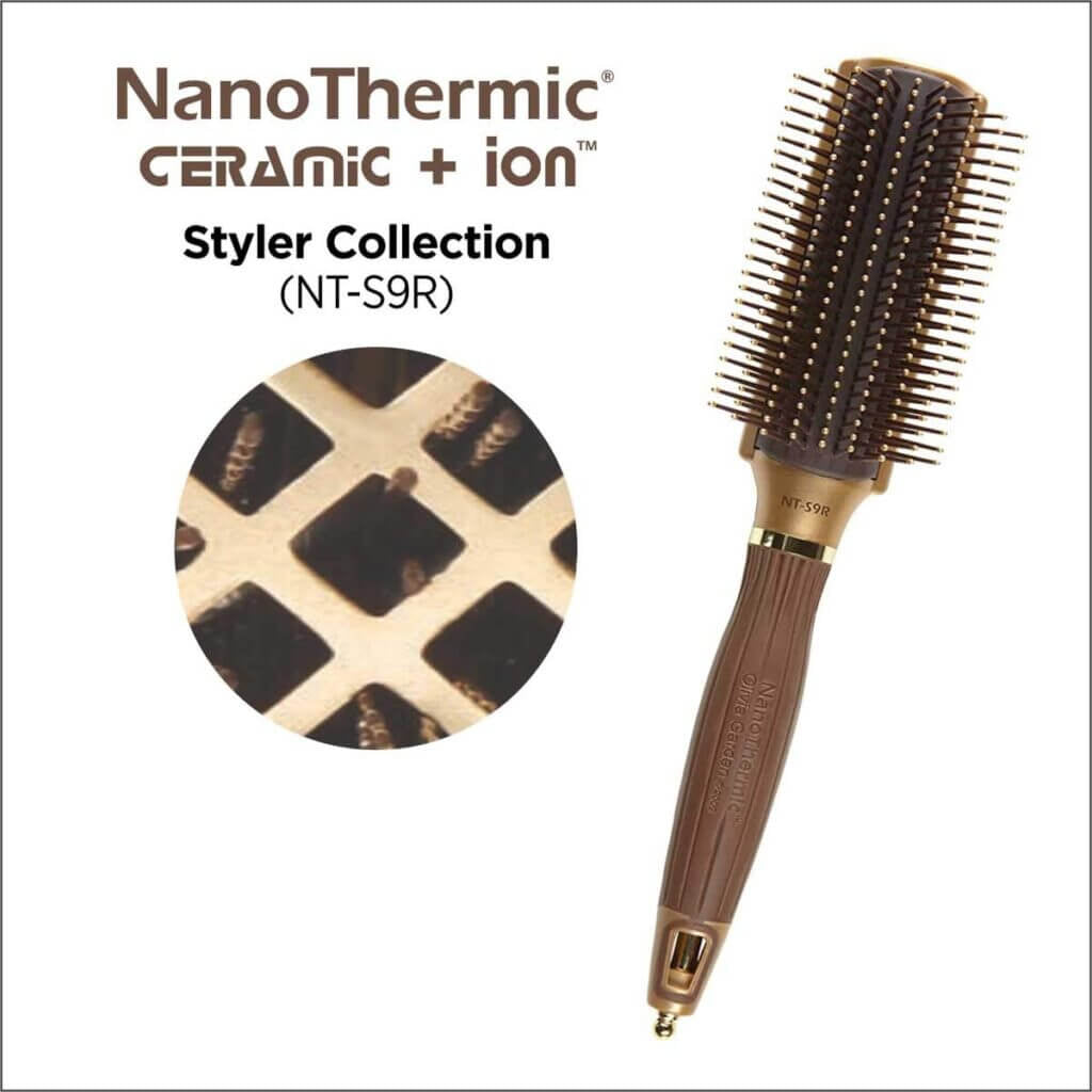 Olivia Garden NanoThermic Ceramic + Ion Styler Hair Brush (Styling)