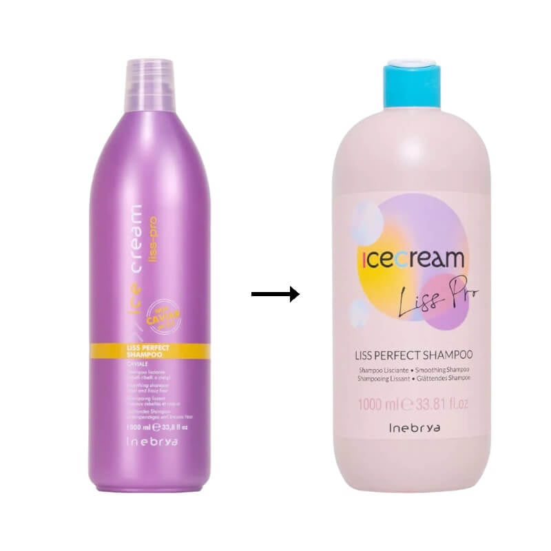 Inebrya Ice Cream Liss Perfect Shampoo 1000ml Caviar Hair Straightening Shampoo