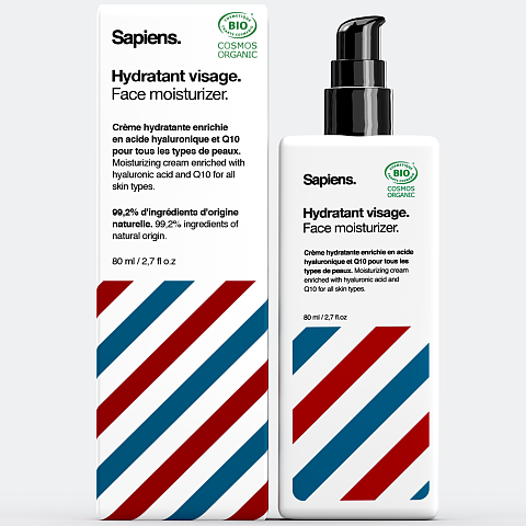 Sapiens. Organic Face and Beard Moisturizer 80ml Fresh x Woody