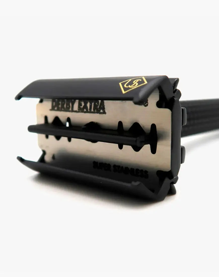 Ubersuave Eco-Razor 201B 可調式啞黑剃鬚刀Matte Black Adjustable Butterfly Open Double Edge Razor