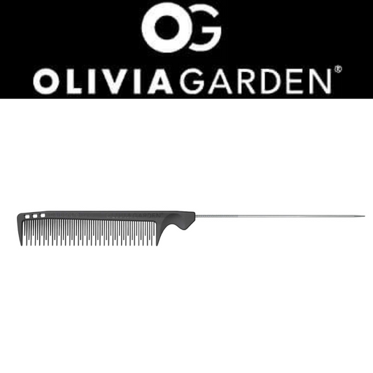 Olivia Garden Carbonlite Metal Tail Teasing Comb CL – 4 超耐磨碳尖尾梳