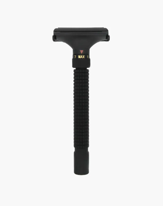 Ubersuave Eco-Razor 201B 可調式啞黑剃鬚刀Matte Black Adjustable Butterfly Open Double Edge Razor