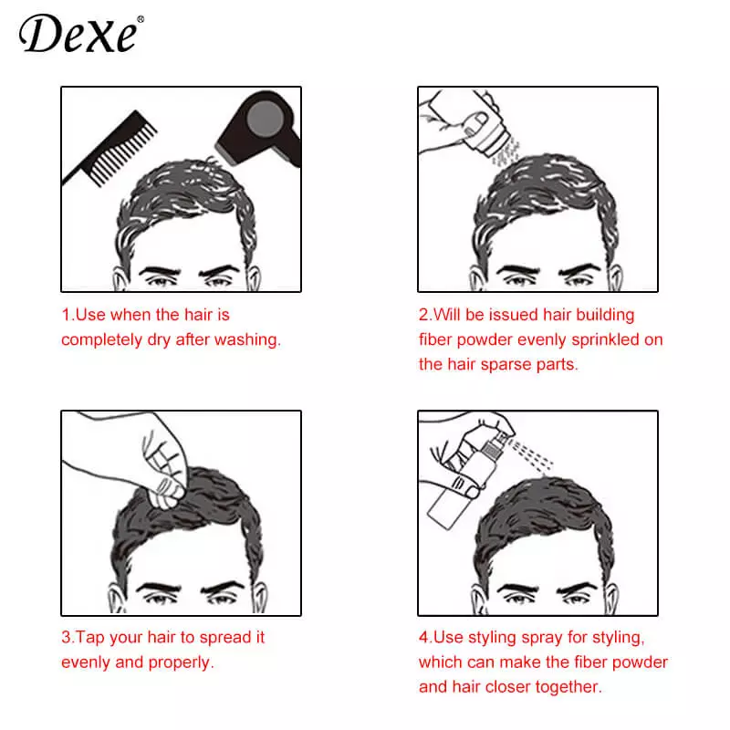 Dexe增髮纖維粉(黑）