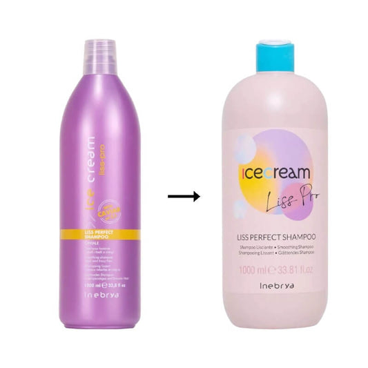 Inebrya Ice Cream Liss Perfect Shampoo 1000ml Caviar Hair Straightening Shampoo