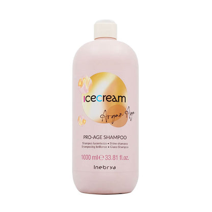Inebrya Pro-age shampoo 1000ml nut shampoo is suitable for bleached and dyed hair, dull and dry hair
