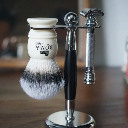 Omega Roma Colosseum Synthetic Fiber Shaving Brush. Colosseum Series Synthetic Fiber