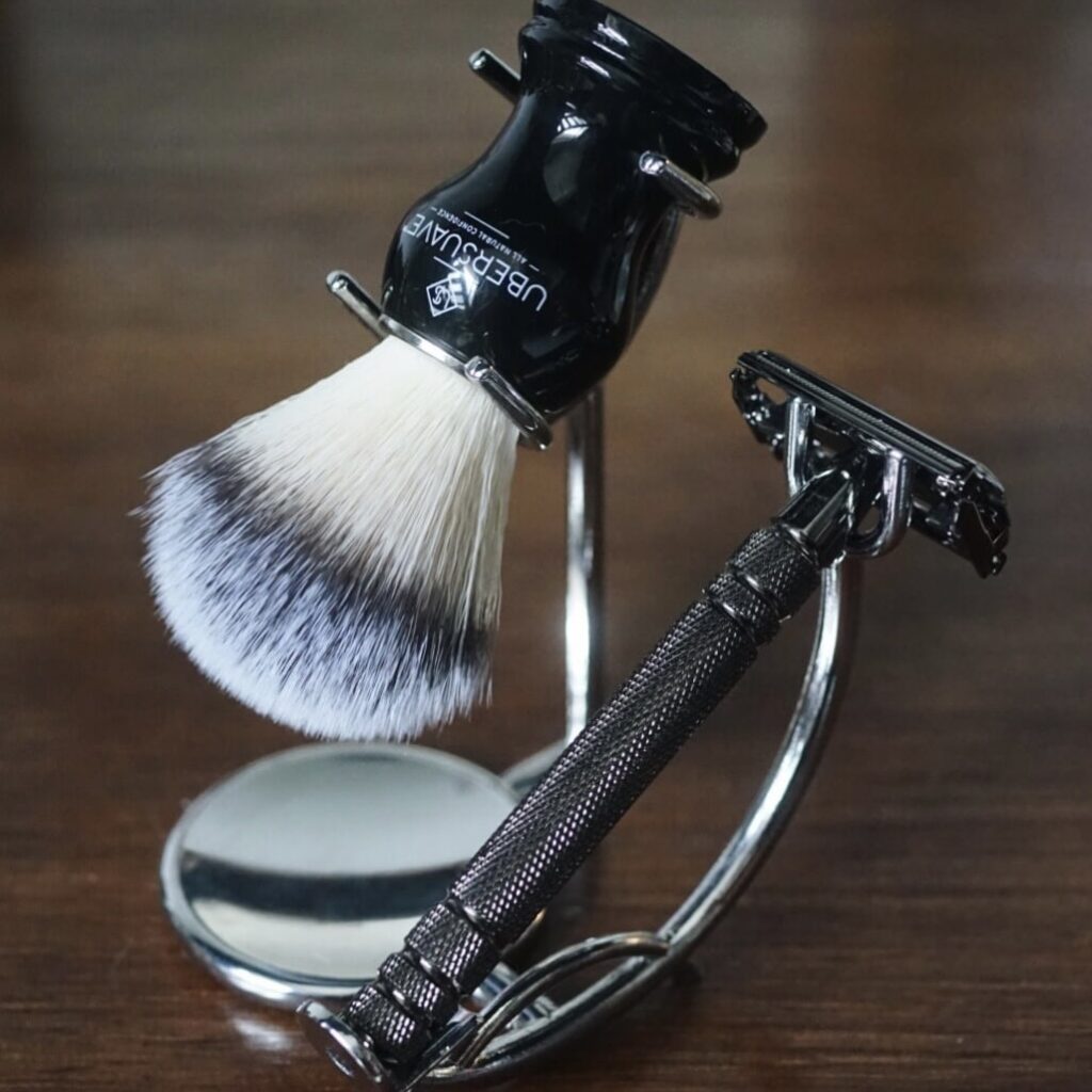 Ubersuave Eco-Razor Open Double Edge Gunmetal Shaver 103GM