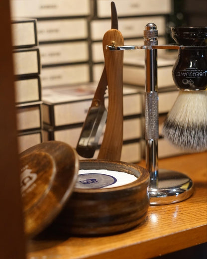 LEA Shaving Soap in wooden bowl for sensitive skin 防敏剃鬚皂
