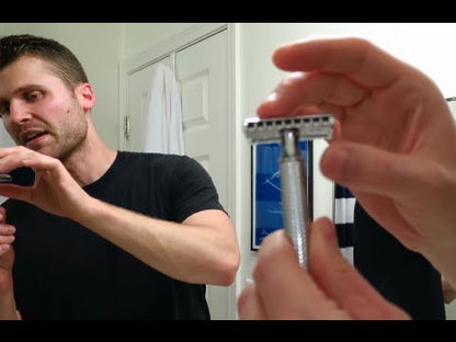 German MUHLE R41 Chrome Silver Shaver Recommended for Thick Beards